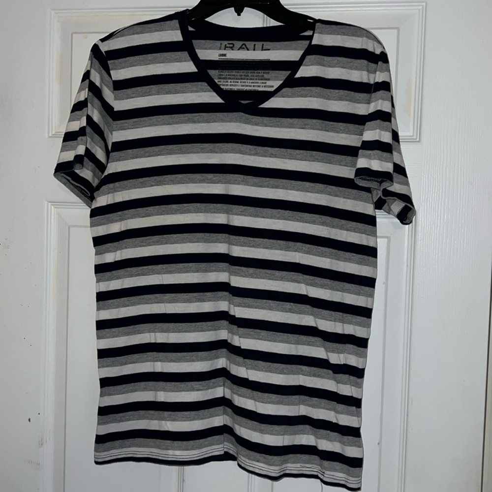 The Rail Striped Vneck Tee